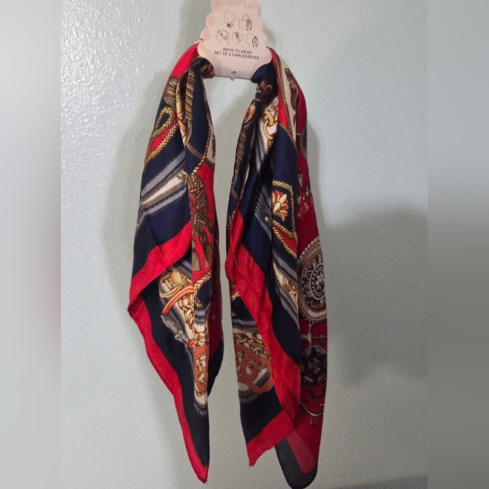 2 Sets of Red and Blue Scarves - Picture 4 of 5
